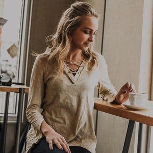 Cross-Cross Cream Shirt